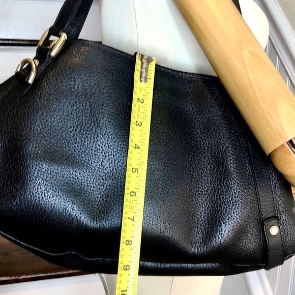 GUCCI Abbey D Ring Black Leather Shoulder Bag Tote Vintage Authentic Pristine - Picture 9 of 17